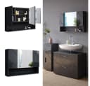 Vicco Badezimmerspiegelschrank Irma Anthrazit Hochglanz 80 cm Bild 2