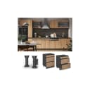 Vicco R-Line Schubladenunterschrank Anthrazit Eiche J-Shape Bild 1