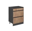 Vicco R-Line Schubladenunterschrank Anthrazit Eiche J-Shape Bild 3