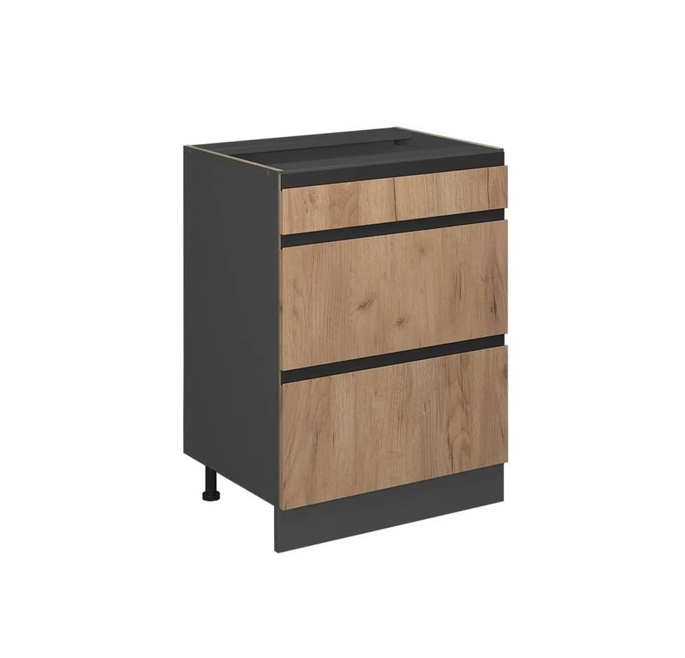 Vicco R-Line Schubladenunterschrank Anthrazit Eiche J-Shape - Bild 3