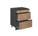 Vicco R-Line Schubladenunterschrank Anthrazit Eiche J-Shape Bild 5
