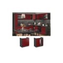 Vicco Spülenunterschrank R-Line J-Shape Anthrazit Rot 80 cm Bild 1