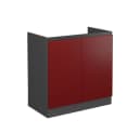Vicco Spülenunterschrank R-Line J-Shape Anthrazit Rot 80 cm Bild 3
