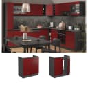 Vicco Spülenunterschrank R-Line J-Shape Anthrazit Rot 80 cm Bild 4