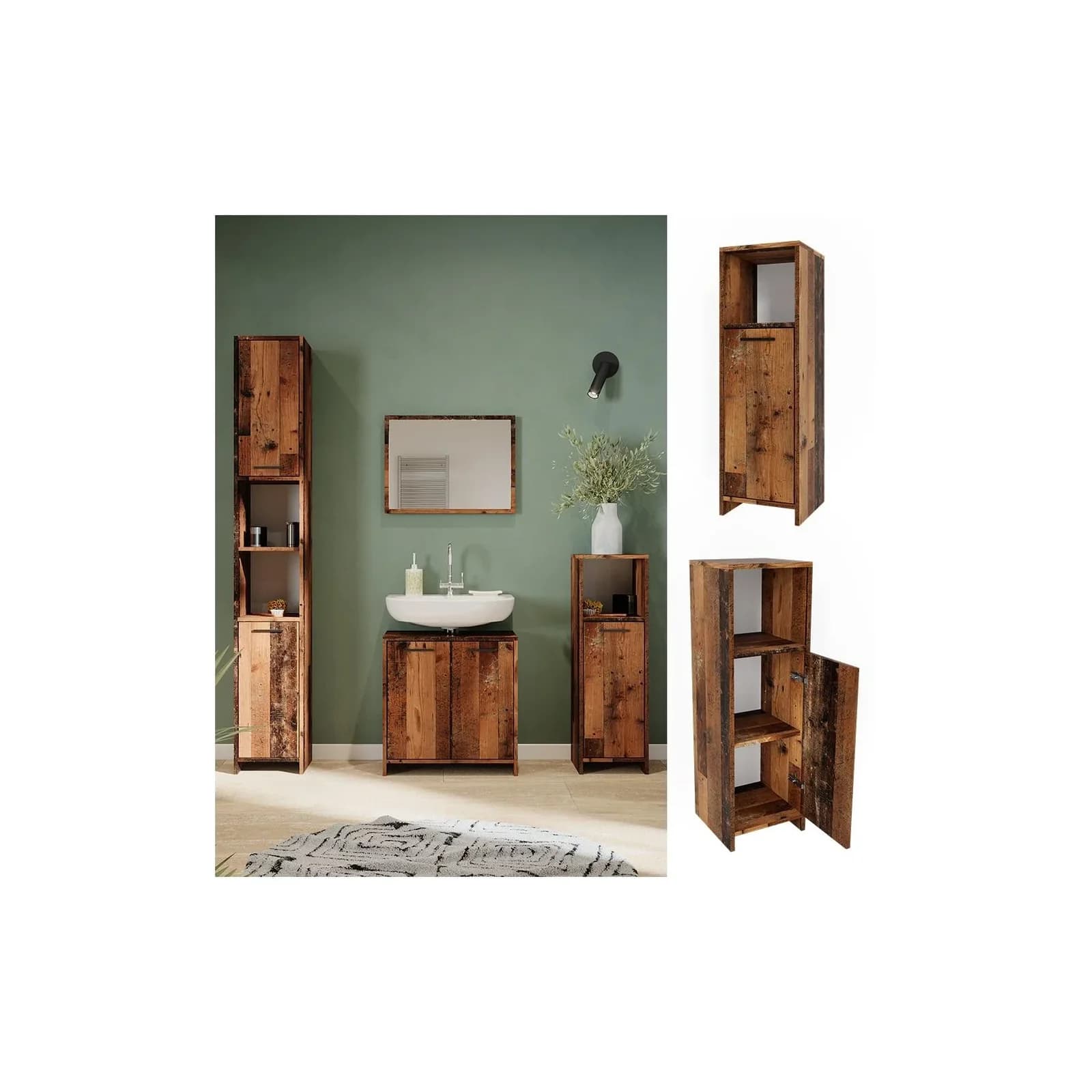 Vicco Midischrank Kiko Old Style Modern Badezimmer Schrank