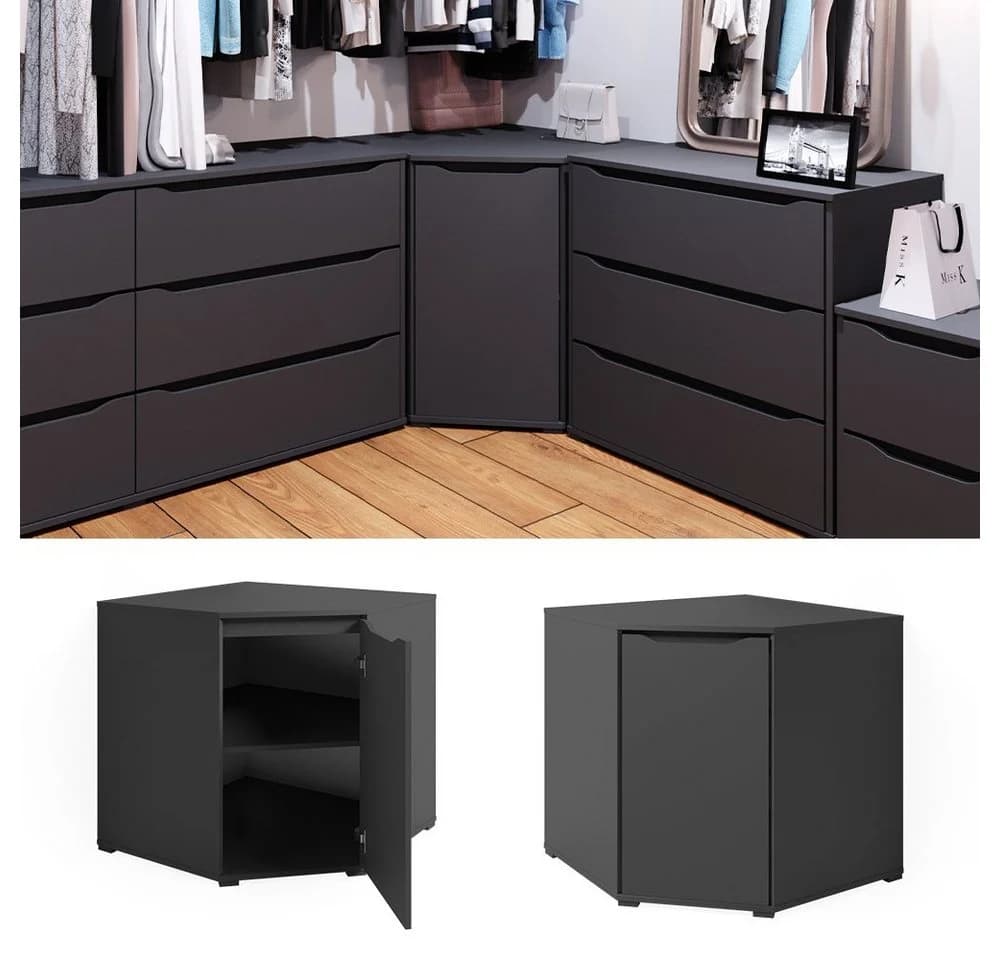 Vicco Eckkommode Ruben Anthrazit Modernes Sideboard mit viel Stauraum - Bild 2