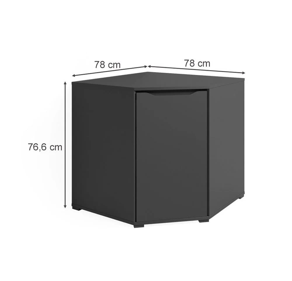 Vicco Eckkommode Ruben Anthrazit Modernes Sideboard mit viel Stauraum - Bild 4