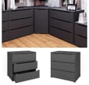 Vicco Kommode Ruben Anthrazit 3 Schubladen Modernes Sideboard Bild 4