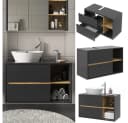 Vicco Waschtischunterschrank Viola Anthrazit Artisan-Eiche Modern Bild 2