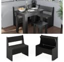 Vicco Sitzbank Roman Schwarz mit Stauraum Modern Bild 2