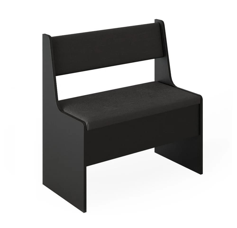Vicco Sitzbank Roman Schwarz mit Stauraum Modern - Bild 3