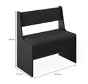 Vicco Sitzbank Roman Schwarz mit Stauraum Modern Bild 4
