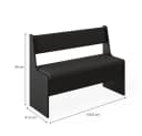 Vicco Sitzbank Roman Schwarz mit Truhenfunktion Bild 4