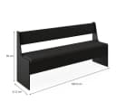 Vicco Sitzbank Roman Schwarz mit Stauraum Modern Bild 4