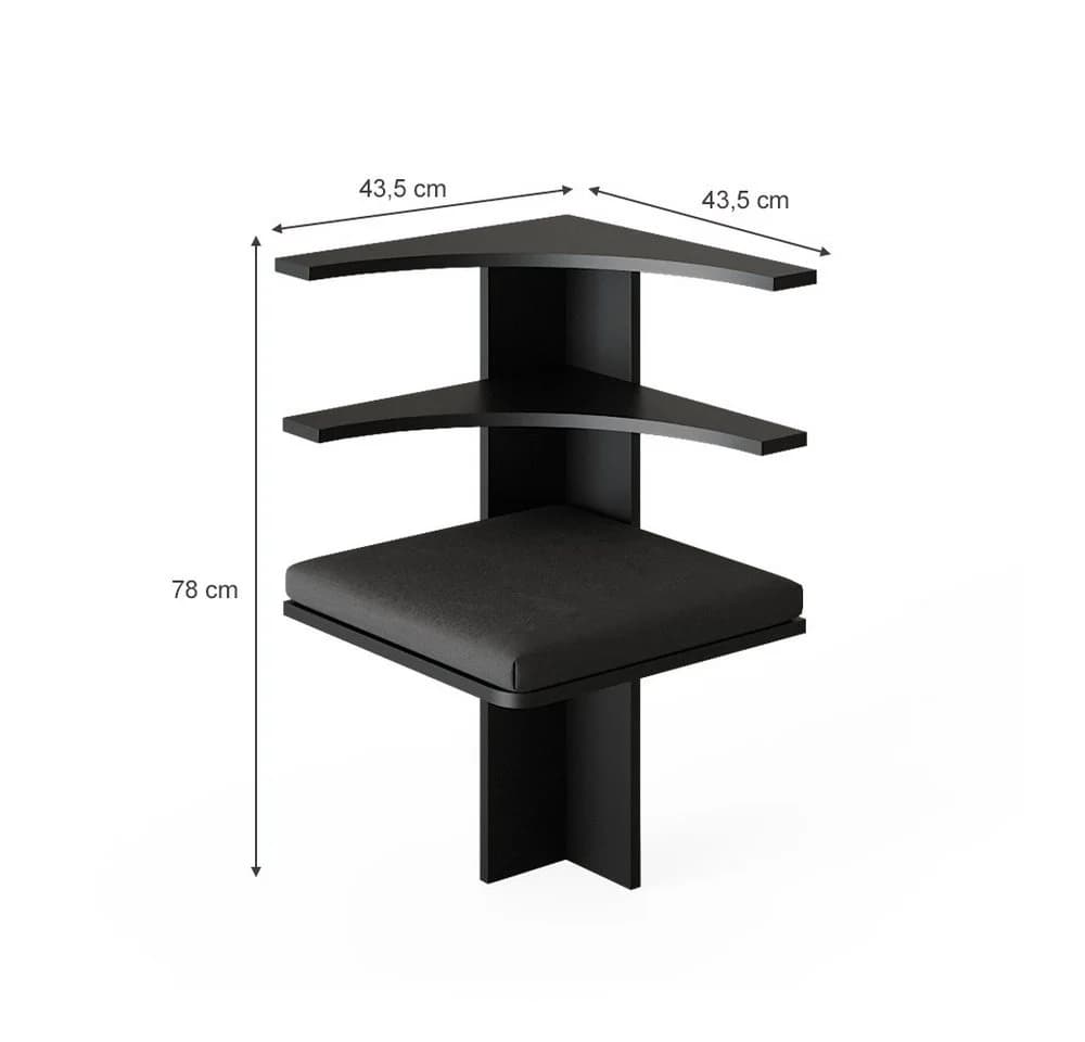 Vicco Eckbank Roman Schwarz Modern mit Stauraum - Bild 4