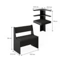 Vicco Eckbankgruppe Roman Schwarz Modern mit Klappfunktion Bild 4