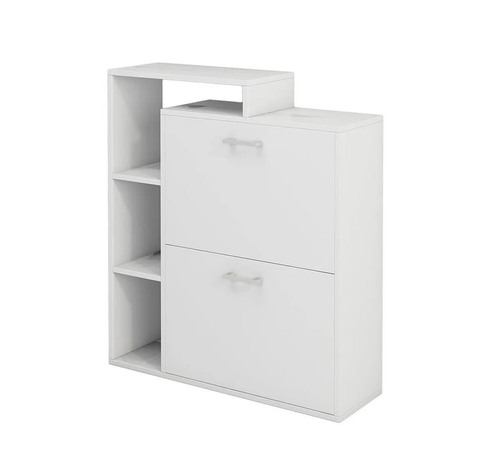 Vicco Schuhschrank Tobias Weiß mit 2 Kippfächern und Regal - Bild 2
