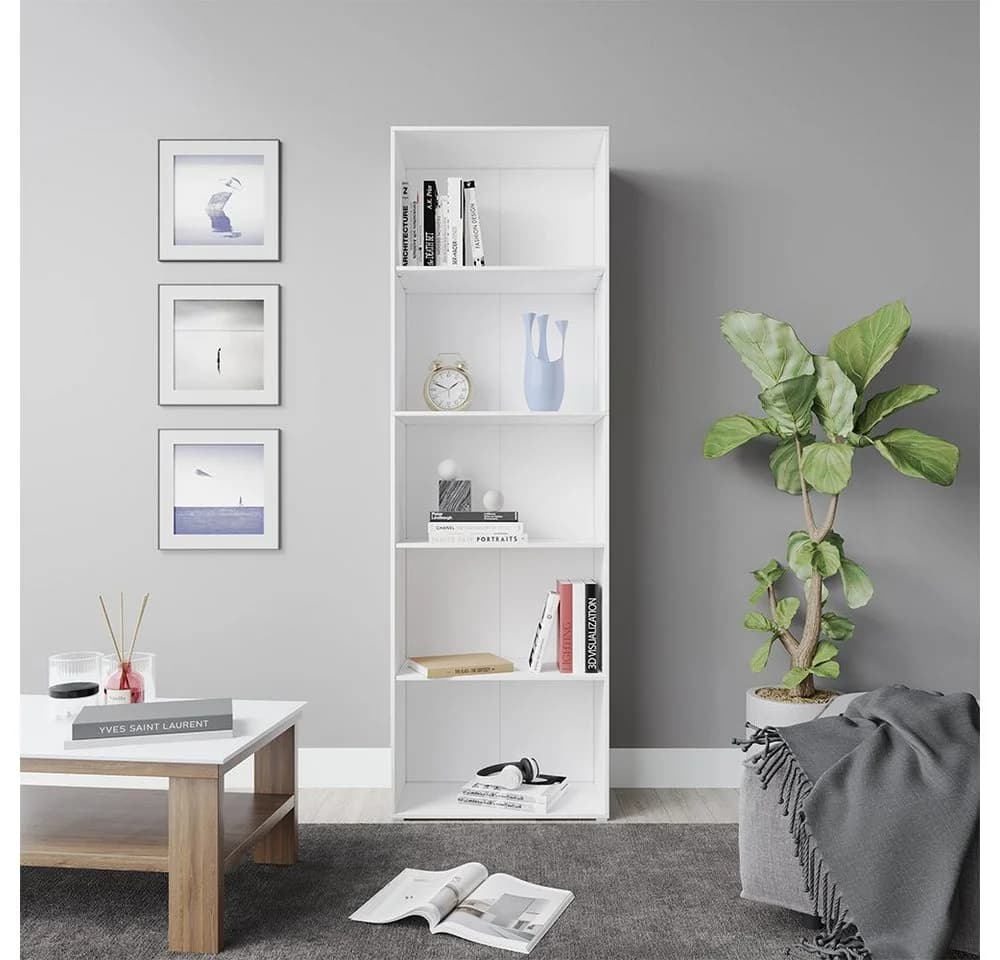 Vicco Bücherregal Bob Weiß 5 Fächer Standregal Modern - Bild 3