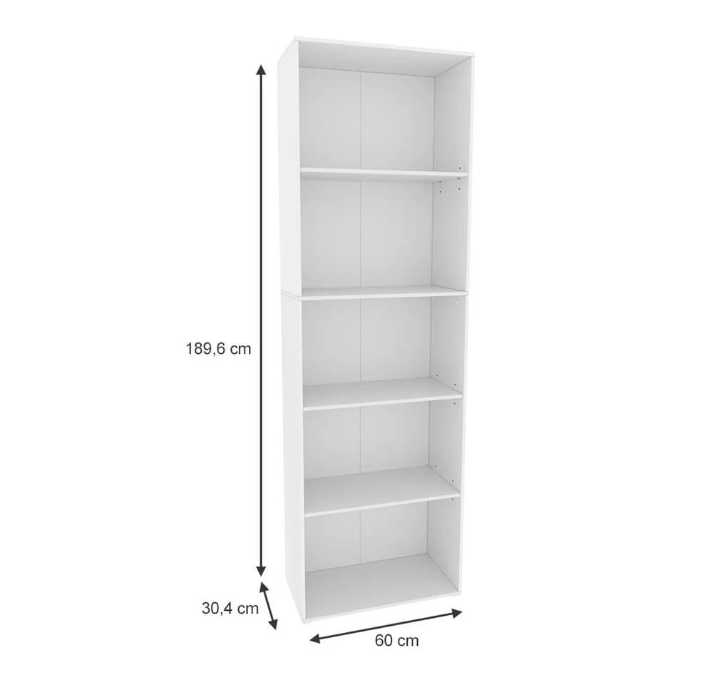Vicco Bücherregal Bob Weiß 5 Fächer Standregal Modern - Bild 5