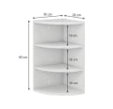 Vicco Eckregal Fabienne Weiß 3 Fächer Bild 5