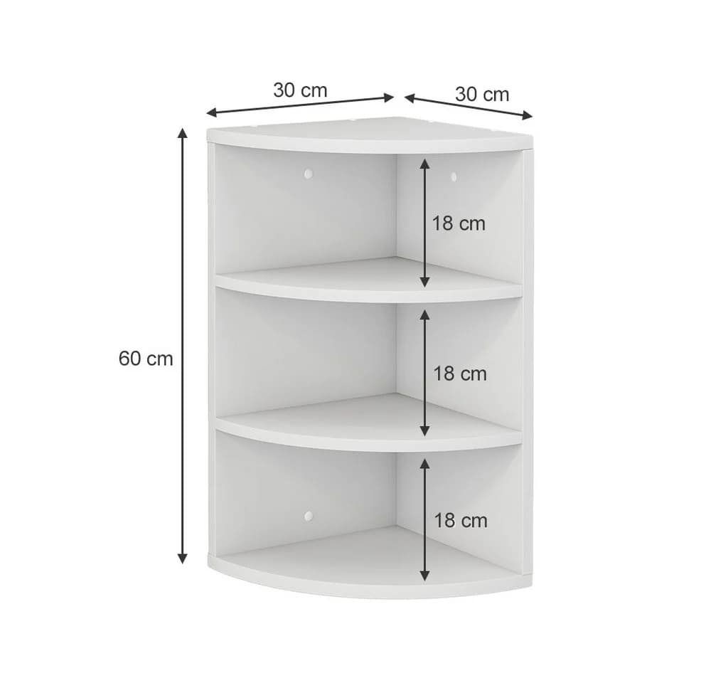 Vicco Eckregal Fabienne Weiß 3 Fächer - Bild 5