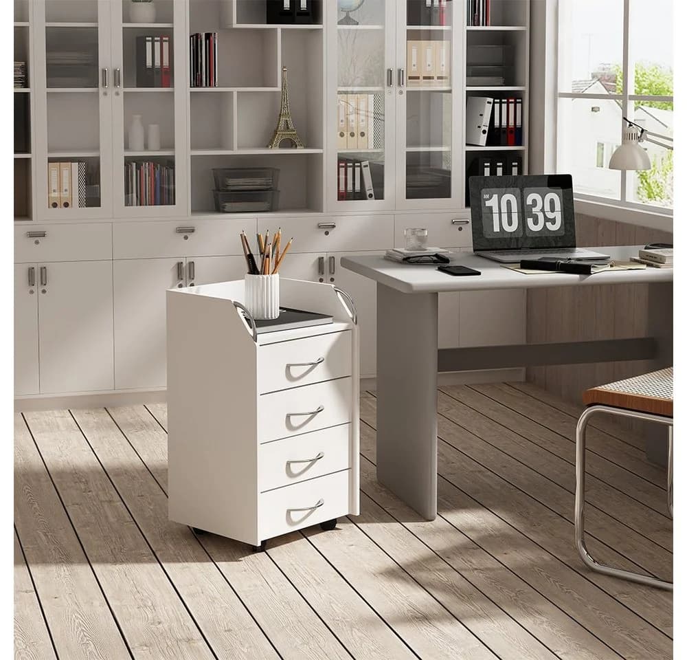 Vicco Rollcontainer Gwendolyn Weiß 4 Schubladen - Bild 5
