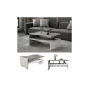 Vicco Couchtisch Mike Beton Weiß Modern mit Ablagen Bild 1
