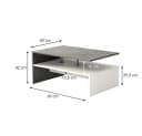 Vicco Couchtisch Mike Beton Weiß Modern mit Ablagen Bild 5