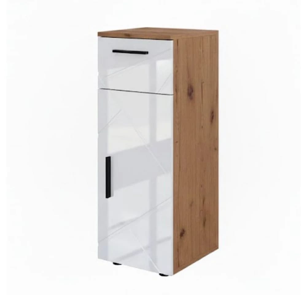 Vicco Midischrank Irma Weiß Hochglanz Eiche Modern - Bild 3