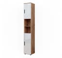Vicco Hochschrank Irma Eiche/Weiß Hochglanz Bild 3