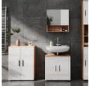 Vicco Midischrank Irma Weiß Hochglanz Goldkraft Eiche Bild 5