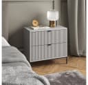 Vicco Nachtkommode Eliza Grau Modern 2 Schubladen Bild 3