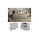 Vicco Nachtschrank Eliza 2er Set Grau mit 2 Schubladen Bild 1