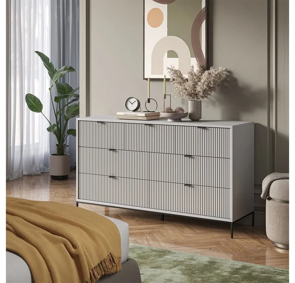 Vicco Sideboard Eliza Grau mit 7 Schubladen - Bild 3