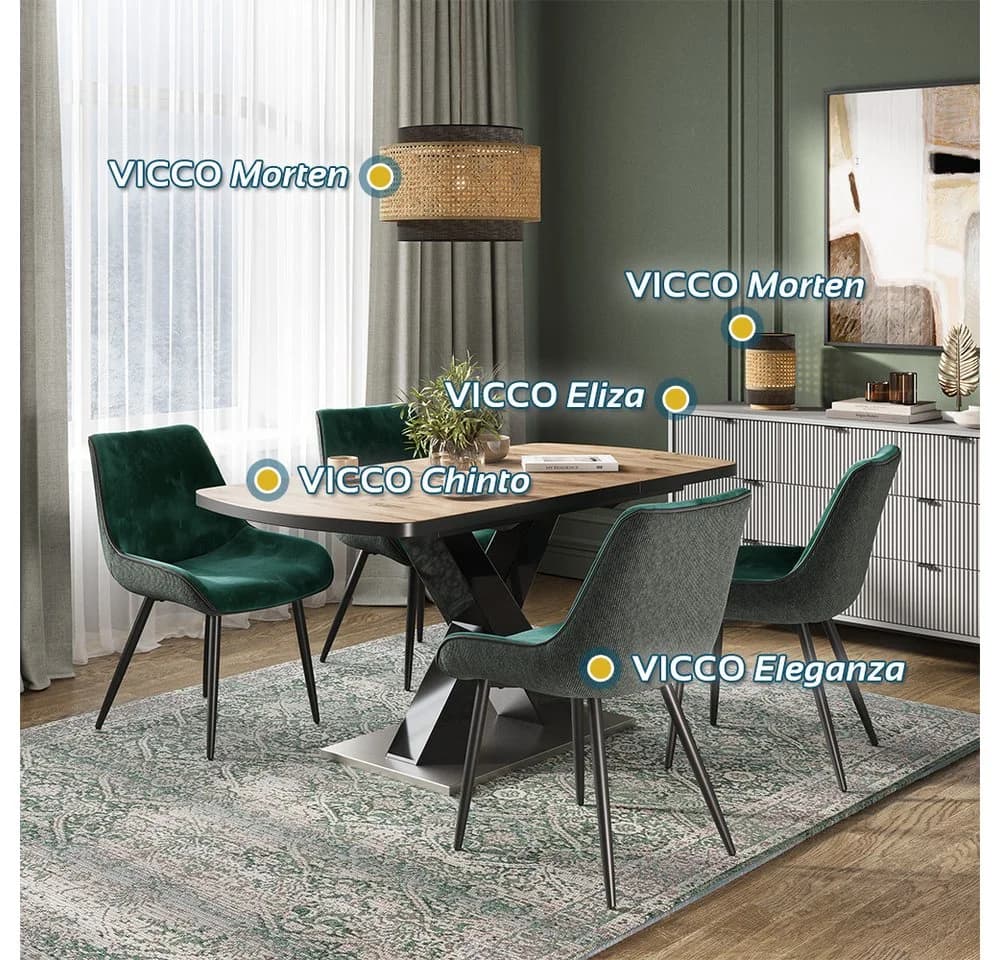 Vicco Sideboard Eliza Grau mit 7 Schubladen - Bild 4
