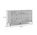 Vicco Sideboard Eliza Grau mit 7 Schubladen Bild 5