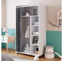 Vicco Kleiderschrank Doros Weiß Modern Rollbar Bild 3