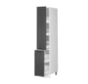 Vicco Apothekerhochschrank Fame-Line Weiß Dunkelgrau 30 cm Modern Bild 5