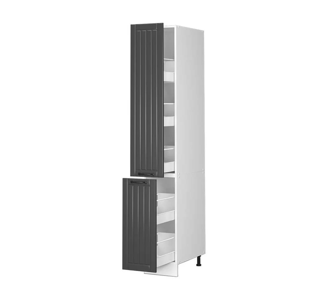 Vicco Apothekerhochschrank Fame-Line Weiß Dunkelgrau 30 cm Modern - Bild 5