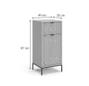 Vicco Midischrank Eliza Grau Modern mit Tür und Schubfach Bild 4