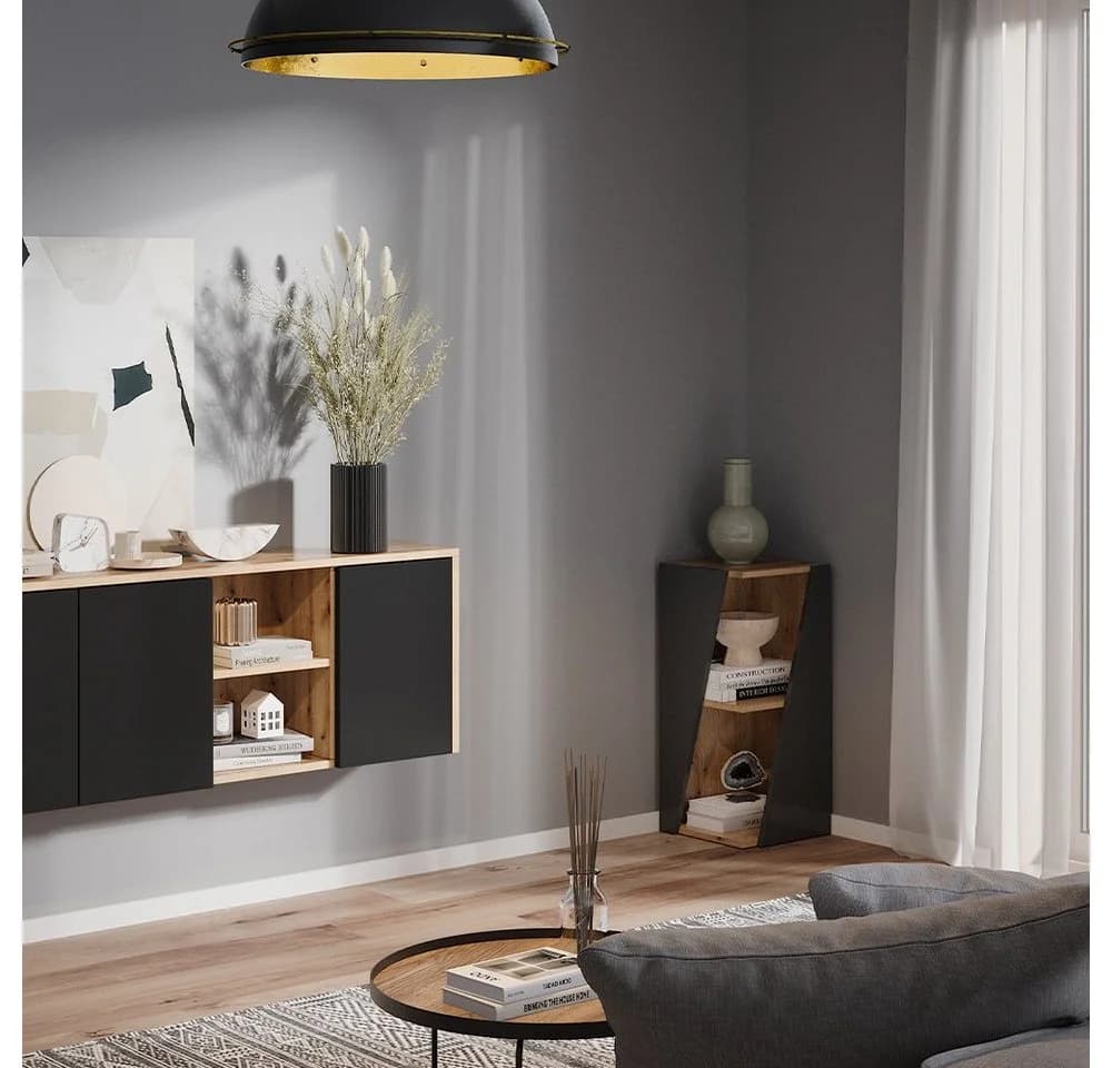Vicco Badregal Benno Modern Anthrazit 3 Ablagen - Bild 5