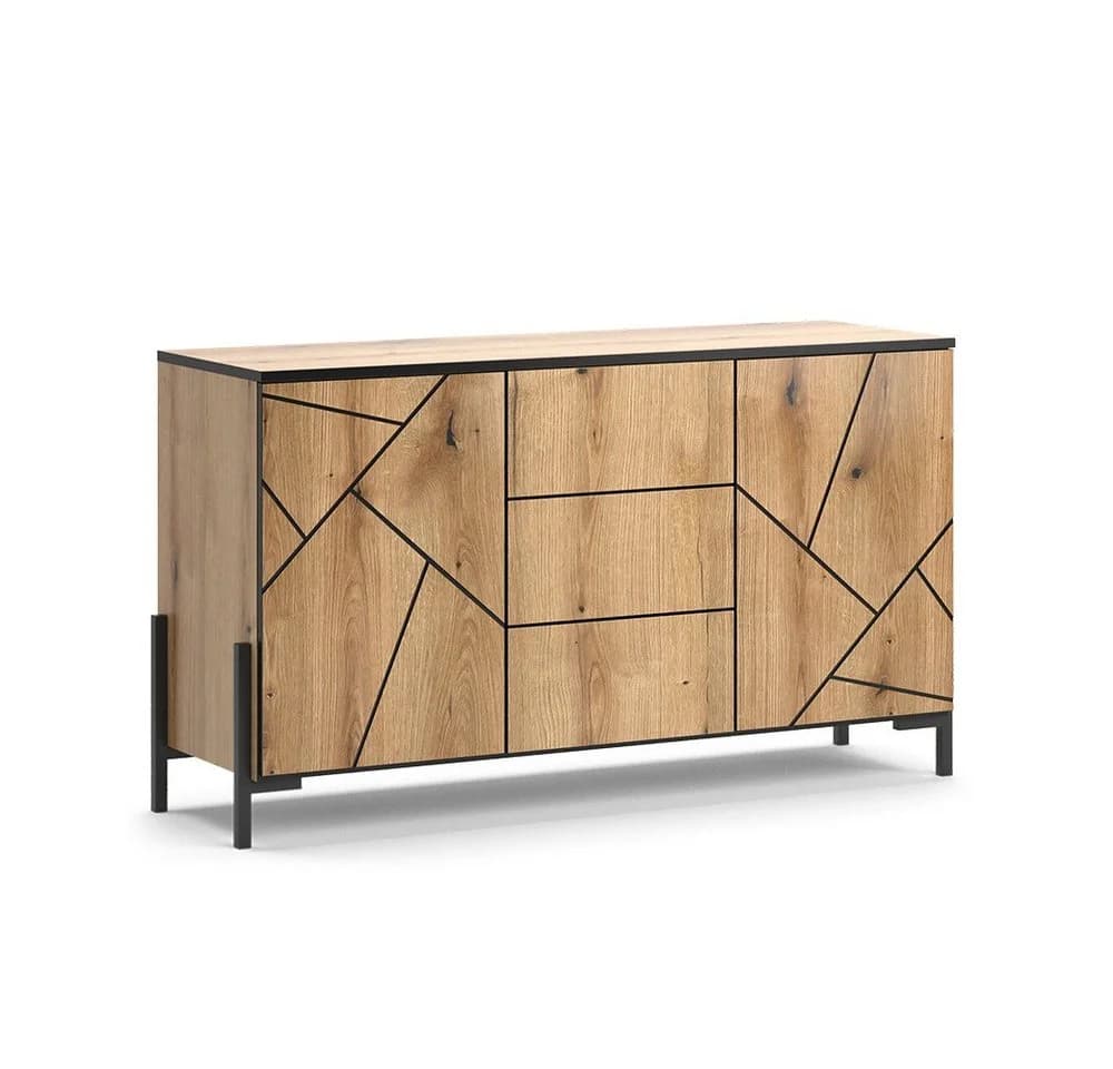 Vicco Sideboard Hatto Eiche-Evoke mit Push-to-Open - Bild 2