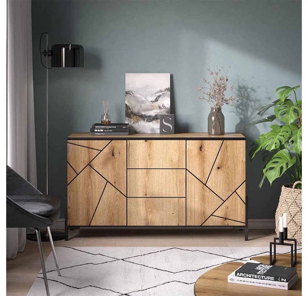 Vicco Sideboard Hatto Eiche-Evoke mit Push-to-Open - Bild 3