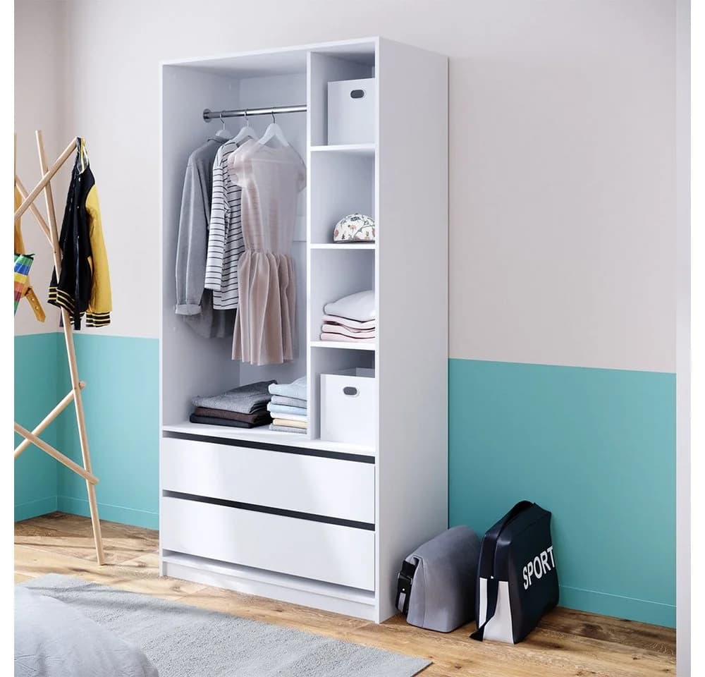Vicco Kleiderschrank Elmo Weiß Modern Offen - Bild 3