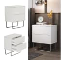 Vicco Nachtschrank Calvin Weiß Modern mit 2 Schubladen Bild 4