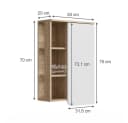 Vicco Hängeschrank Karen 50x75cm Sonoma Weiß Badschrank Bild 4