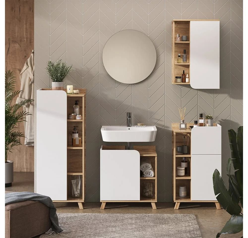 Vicco Hängeschrank Karen 50x75cm Sonoma Weiß Badschrank - Bild 5