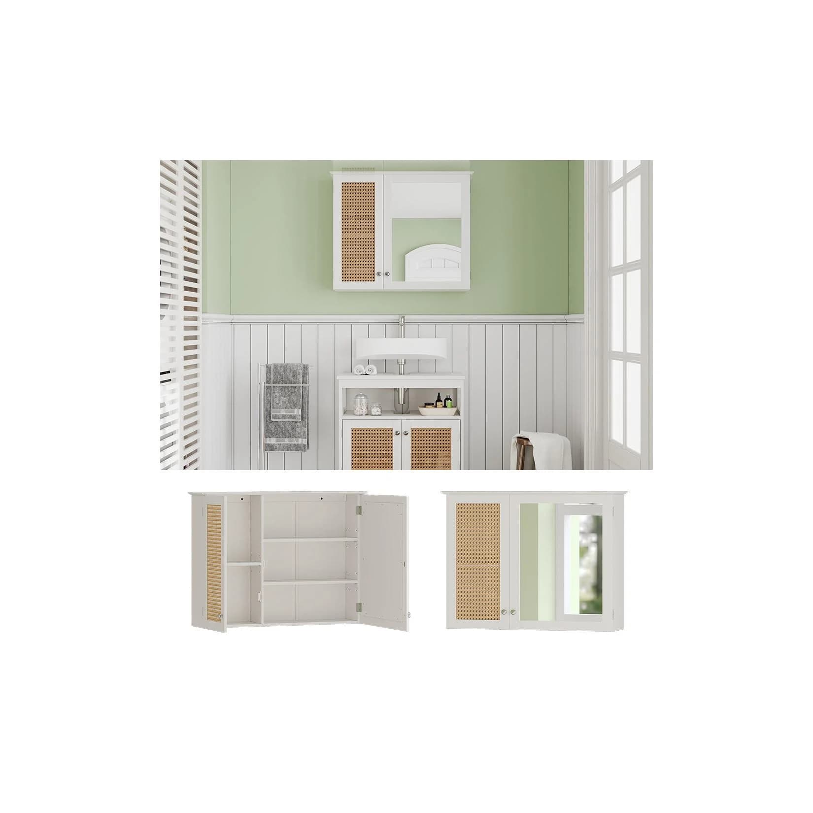 Vicco Spiegelschrank Rosario Weiß 2 Türen Modern