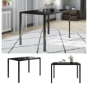 Vicco Esszimmertisch Grand Metall Schwarz Glasplatte Modern Bild 4