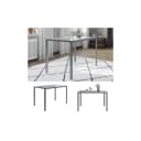 Vicco Esszimmertisch Grand Metall Grau Modern Glas Bild 1